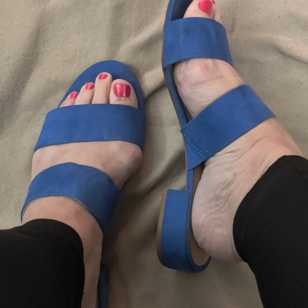 a new day blue sandals